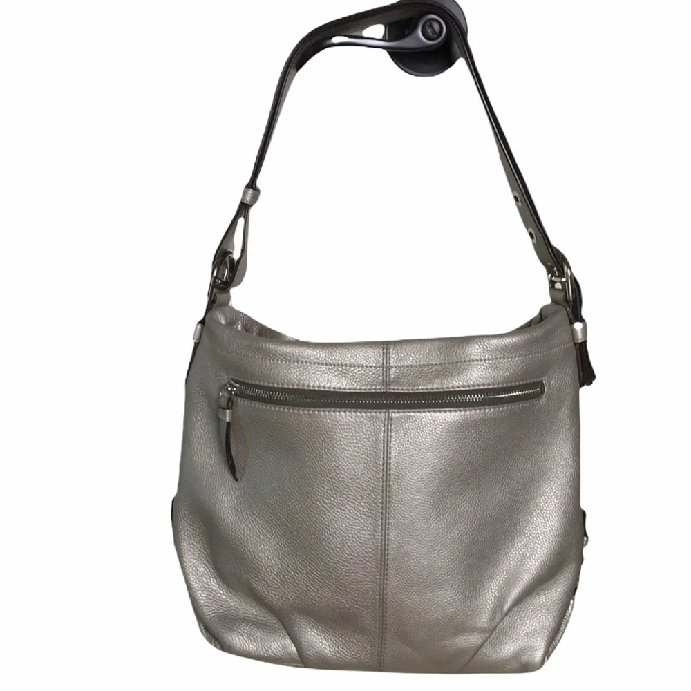Coach Silver Metallic Hobo F15064
